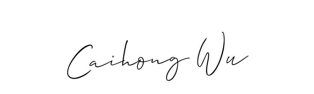 Use a signature maker to create a handwritten signature online. With this signature software, you can design (Allison_Script) your own signature for name Caihong Wu. Caihong Wu signature style 2 images and pictures png