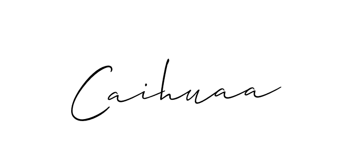 Make a beautiful signature design for name Caihuaa. With this signature (Allison_Script) style, you can create a handwritten signature for free. Caihuaa signature style 2 images and pictures png