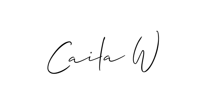 Check out images of Autograph of Caila W name. Actor Caila W Signature Style. Allison_Script is a professional sign style online. Caila W signature style 2 images and pictures png