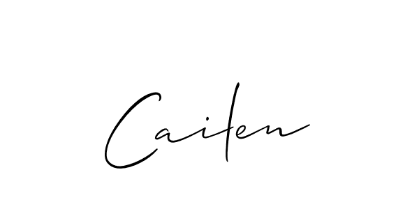 Make a beautiful signature design for name Cailen. With this signature (Allison_Script) style, you can create a handwritten signature for free. Cailen signature style 2 images and pictures png