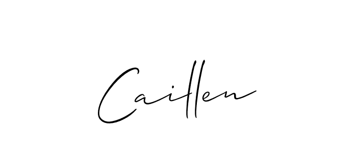 How to make Caillen signature? Allison_Script is a professional autograph style. Create handwritten signature for Caillen name. Caillen signature style 2 images and pictures png