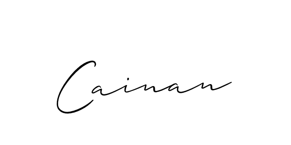 How to make Cainan name signature. Use Allison_Script style for creating short signs online. This is the latest handwritten sign. Cainan signature style 2 images and pictures png