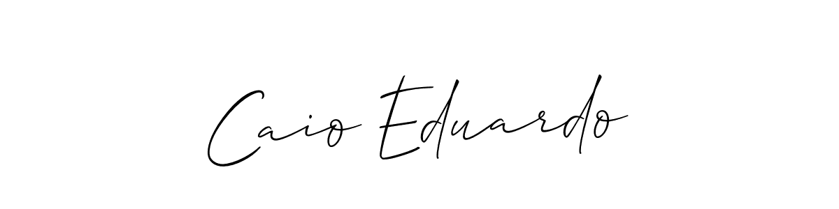 How to make Caio Eduardo signature? Allison_Script is a professional autograph style. Create handwritten signature for Caio Eduardo name. Caio Eduardo signature style 2 images and pictures png