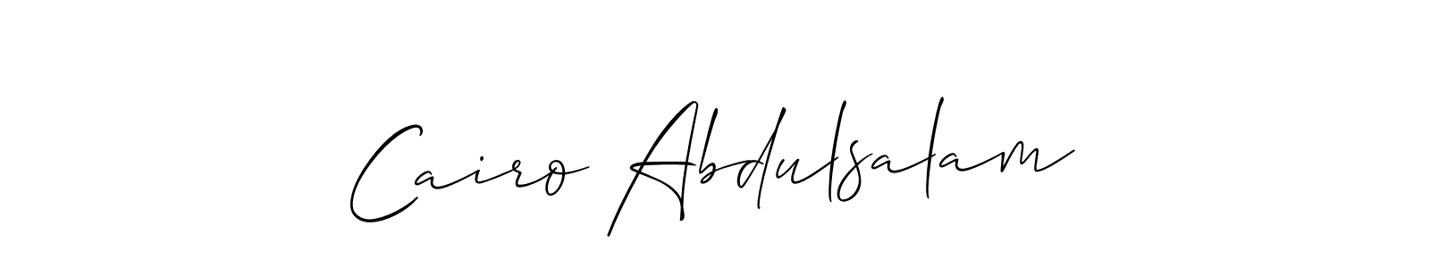 Allison_Script is a professional signature style that is perfect for those who want to add a touch of class to their signature. It is also a great choice for those who want to make their signature more unique. Get Cairo Abdulsalam name to fancy signature for free. Cairo Abdulsalam signature style 2 images and pictures png