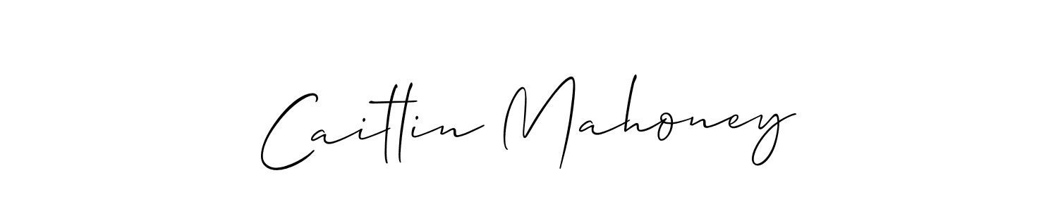Caitlin Mahoney stylish signature style. Best Handwritten Sign (Allison_Script) for my name. Handwritten Signature Collection Ideas for my name Caitlin Mahoney. Caitlin Mahoney signature style 2 images and pictures png