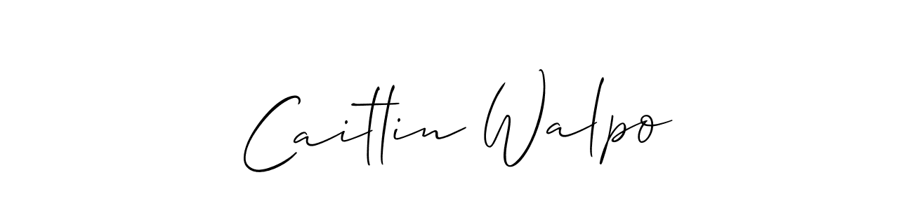 Caitlin Walpo stylish signature style. Best Handwritten Sign (Allison_Script) for my name. Handwritten Signature Collection Ideas for my name Caitlin Walpo. Caitlin Walpo signature style 2 images and pictures png