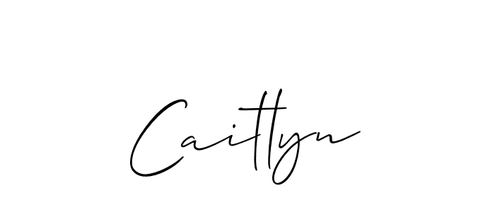 Make a beautiful signature design for name Caitlyn. With this signature (Allison_Script) style, you can create a handwritten signature for free. Caitlyn signature style 2 images and pictures png