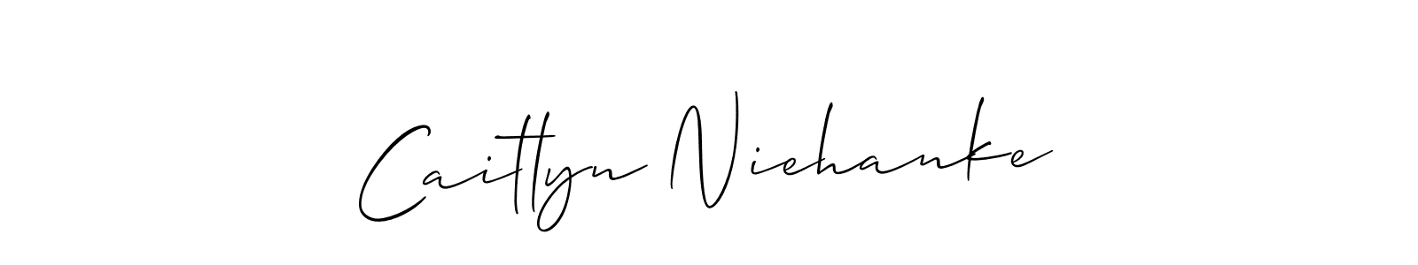Caitlyn Niehanke stylish signature style. Best Handwritten Sign (Allison_Script) for my name. Handwritten Signature Collection Ideas for my name Caitlyn Niehanke. Caitlyn Niehanke signature style 2 images and pictures png