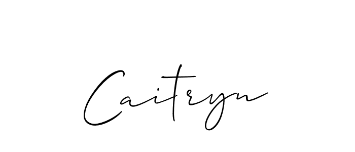 Use a signature maker to create a handwritten signature online. With this signature software, you can design (Allison_Script) your own signature for name Caitryn. Caitryn signature style 2 images and pictures png