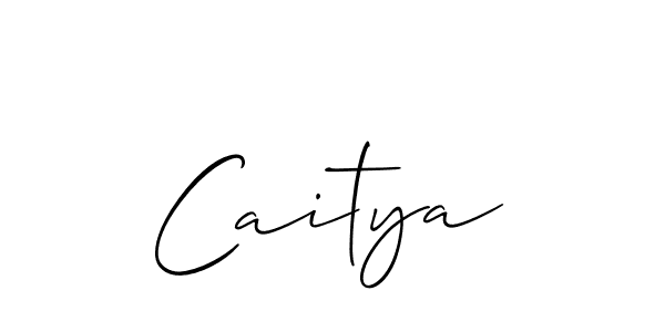 Use a signature maker to create a handwritten signature online. With this signature software, you can design (Allison_Script) your own signature for name Caitya. Caitya signature style 2 images and pictures png