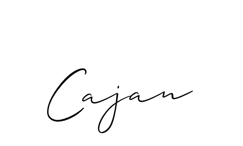 Design your own signature with our free online signature maker. With this signature software, you can create a handwritten (Allison_Script) signature for name Cajan. Cajan signature style 2 images and pictures png