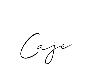 Design your own signature with our free online signature maker. With this signature software, you can create a handwritten (Allison_Script) signature for name Caje. Caje signature style 2 images and pictures png