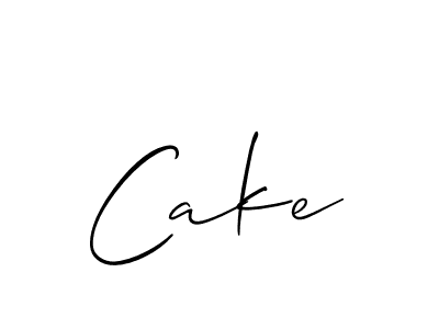 How to make Cake signature? Allison_Script is a professional autograph style. Create handwritten signature for Cake name. Cake signature style 2 images and pictures png