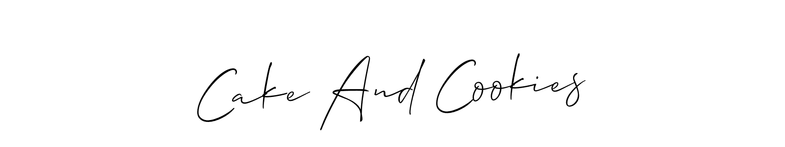 Check out images of Autograph of Cake And Cookies name. Actor Cake And Cookies Signature Style. Allison_Script is a professional sign style online. Cake And Cookies signature style 2 images and pictures png