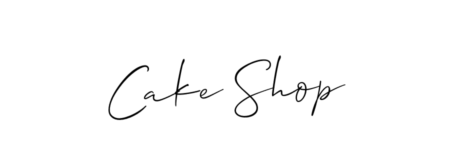 You should practise on your own different ways (Allison_Script) to write your name (Cake Shop) in signature. don't let someone else do it for you. Cake Shop signature style 2 images and pictures png