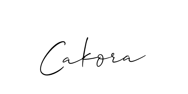 Make a beautiful signature design for name Cakora. With this signature (Allison_Script) style, you can create a handwritten signature for free. Cakora signature style 2 images and pictures png