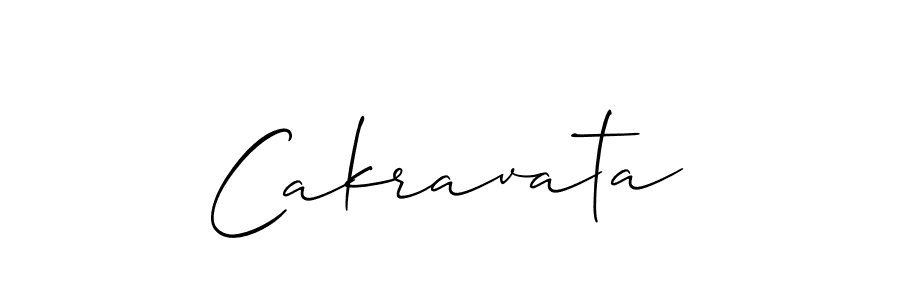 Use a signature maker to create a handwritten signature online. With this signature software, you can design (Allison_Script) your own signature for name Cakravata. Cakravata signature style 2 images and pictures png