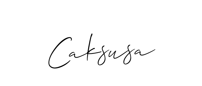 You should practise on your own different ways (Allison_Script) to write your name (Caksusa) in signature. don't let someone else do it for you. Caksusa signature style 2 images and pictures png