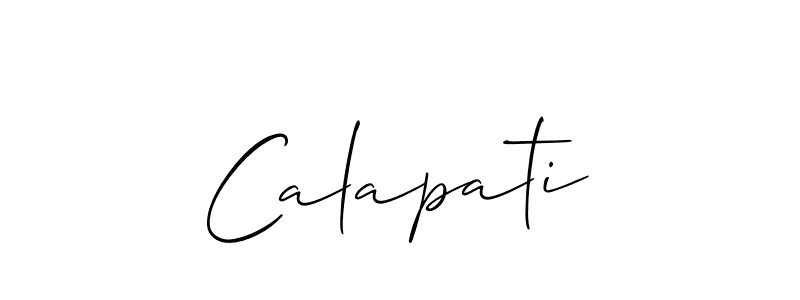 Similarly Allison_Script is the best handwritten signature design. Signature creator online .You can use it as an online autograph creator for name Calapati. Calapati signature style 2 images and pictures png