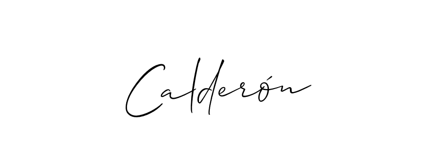 It looks lik you need a new signature style for name Calderón. Design unique handwritten (Allison_Script) signature with our free signature maker in just a few clicks. Calderón signature style 2 images and pictures png