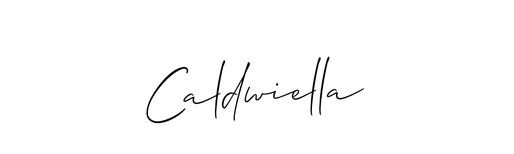 Create a beautiful signature design for name Caldwiella. With this signature (Allison_Script) fonts, you can make a handwritten signature for free. Caldwiella signature style 2 images and pictures png