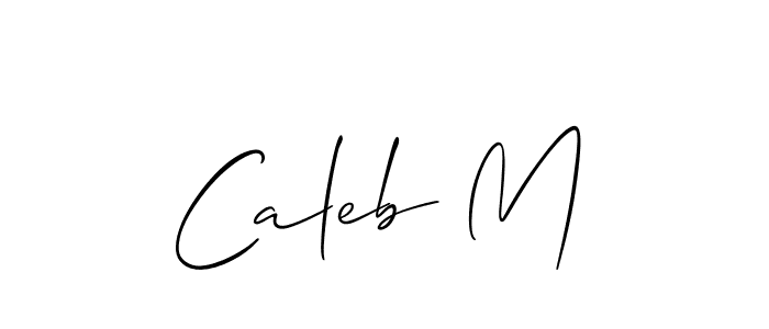 The best way (Allison_Script) to make a short signature is to pick only two or three words in your name. The name Caleb M include a total of six letters. For converting this name. Caleb M signature style 2 images and pictures png