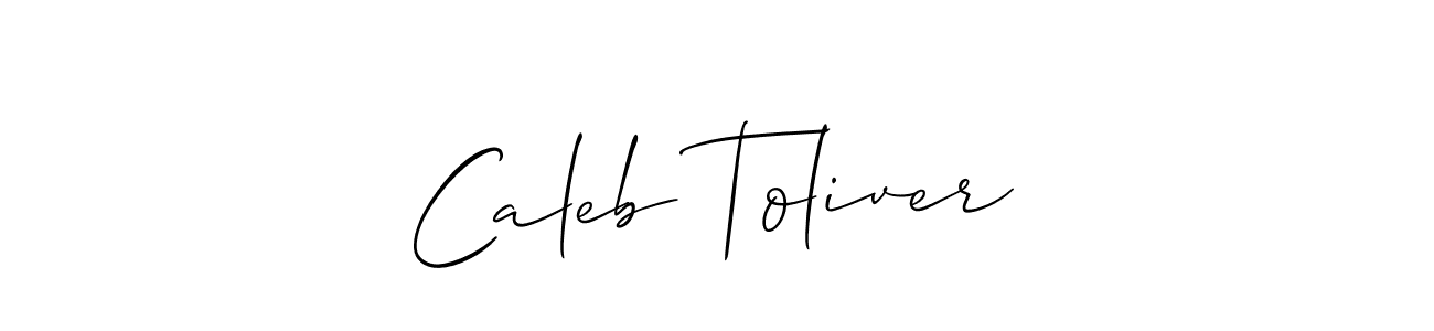 You should practise on your own different ways (Allison_Script) to write your name (Caleb Toliver) in signature. don't let someone else do it for you. Caleb Toliver signature style 2 images and pictures png