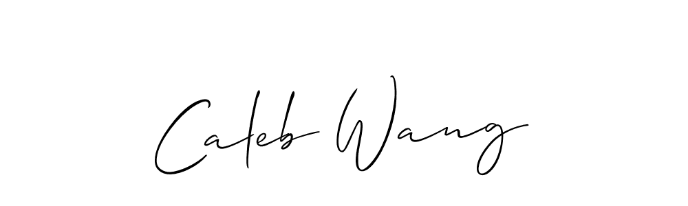 Design your own signature with our free online signature maker. With this signature software, you can create a handwritten (Allison_Script) signature for name Caleb Wang. Caleb Wang signature style 2 images and pictures png