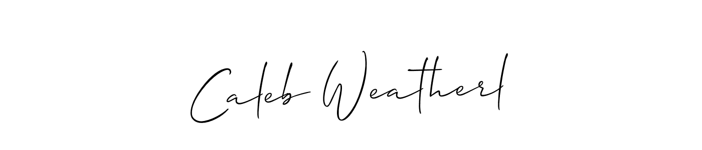 It looks lik you need a new signature style for name Caleb Weatherl. Design unique handwritten (Allison_Script) signature with our free signature maker in just a few clicks. Caleb Weatherl signature style 2 images and pictures png