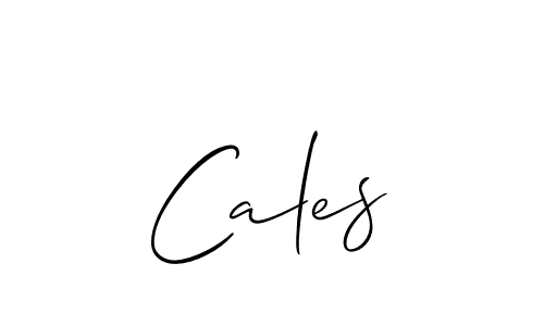 The best way (Allison_Script) to make a short signature is to pick only two or three words in your name. The name Cales include a total of six letters. For converting this name. Cales signature style 2 images and pictures png