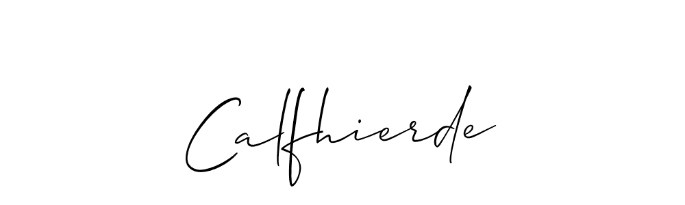 Also we have Calfhierde name is the best signature style. Create professional handwritten signature collection using Allison_Script autograph style. Calfhierde signature style 2 images and pictures png