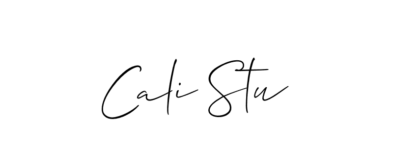 if you are searching for the best signature style for your name Cali Stu. so please give up your signature search. here we have designed multiple signature styles  using Allison_Script. Cali Stu signature style 2 images and pictures png