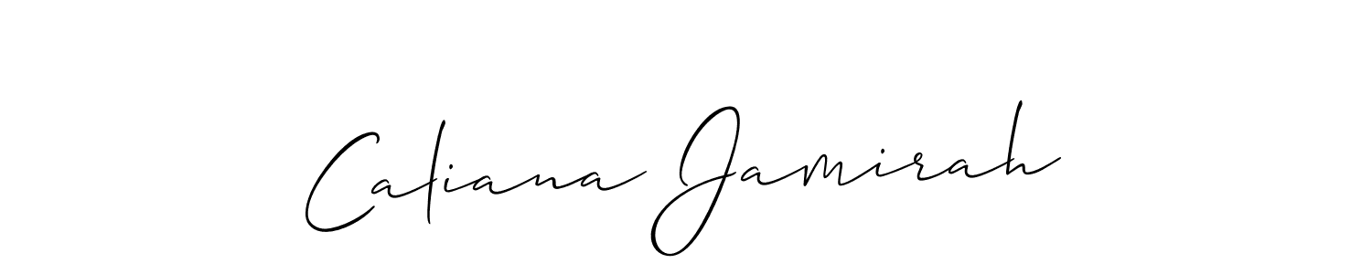 See photos of Caliana Jamirah official signature by Spectra . Check more albums & portfolios. Read reviews & check more about Allison_Script font. Caliana Jamirah signature style 2 images and pictures png