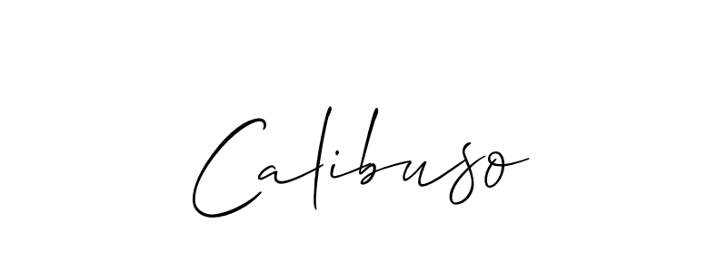 How to make Calibuso signature? Allison_Script is a professional autograph style. Create handwritten signature for Calibuso name. Calibuso signature style 2 images and pictures png