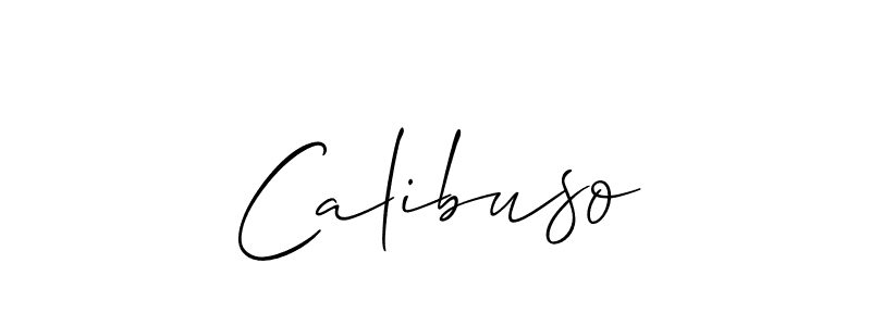 How to make Calibuso signature? Allison_Script is a professional autograph style. Create handwritten signature for Calibuso name. Calibuso signature style 2 images and pictures png