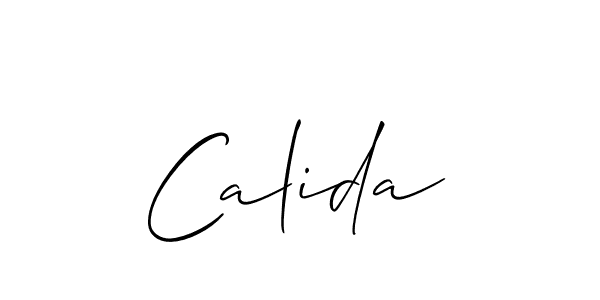 It looks lik you need a new signature style for name Calida. Design unique handwritten (Allison_Script) signature with our free signature maker in just a few clicks. Calida signature style 2 images and pictures png