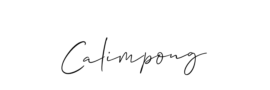 Allison_Script is a professional signature style that is perfect for those who want to add a touch of class to their signature. It is also a great choice for those who want to make their signature more unique. Get Calimpong name to fancy signature for free. Calimpong signature style 2 images and pictures png