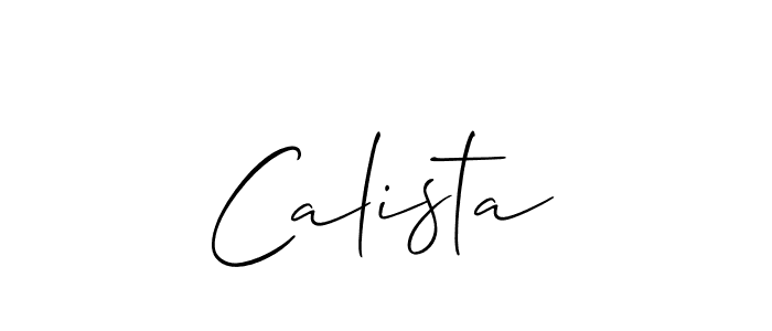 How to make Calista name signature. Use Allison_Script style for creating short signs online. This is the latest handwritten sign. Calista signature style 2 images and pictures png