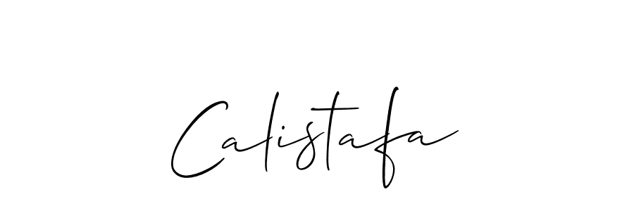 How to make Calistafa name signature. Use Allison_Script style for creating short signs online. This is the latest handwritten sign. Calistafa signature style 2 images and pictures png