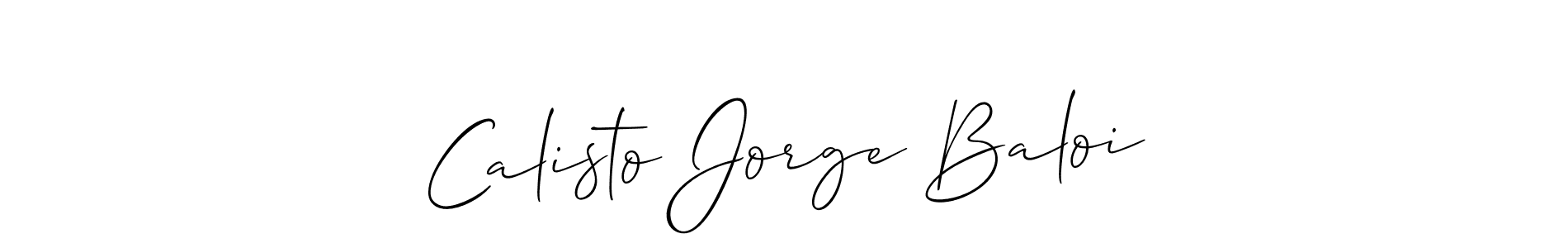 This is the best signature style for the Calisto Jorge Baloi name. Also you like these signature font (Allison_Script). Mix name signature. Calisto Jorge Baloi signature style 2 images and pictures png