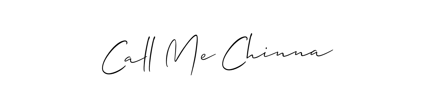 Create a beautiful signature design for name Call Me Chinna. With this signature (Allison_Script) fonts, you can make a handwritten signature for free. Call Me Chinna signature style 2 images and pictures png