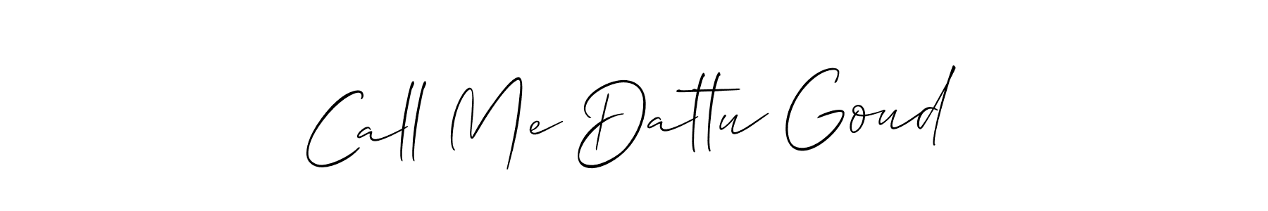 if you are searching for the best signature style for your name Call Me Dattu Goud. so please give up your signature search. here we have designed multiple signature styles  using Allison_Script. Call Me Dattu Goud signature style 2 images and pictures png