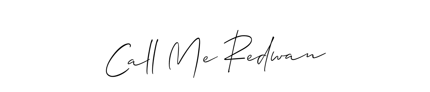 Design your own signature with our free online signature maker. With this signature software, you can create a handwritten (Allison_Script) signature for name Call Me Redwan. Call Me Redwan signature style 2 images and pictures png