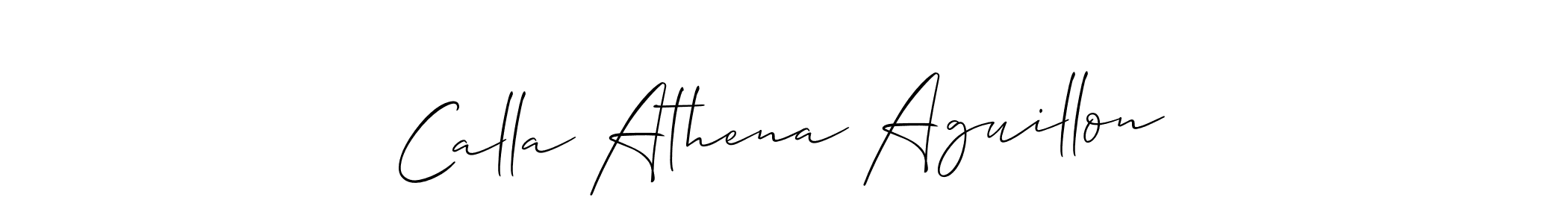 How to make Calla Athena Aguillon name signature. Use Allison_Script style for creating short signs online. This is the latest handwritten sign. Calla Athena Aguillon signature style 2 images and pictures png