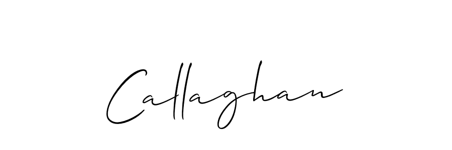 How to make Callaghan signature? Allison_Script is a professional autograph style. Create handwritten signature for Callaghan name. Callaghan signature style 2 images and pictures png