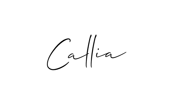 It looks lik you need a new signature style for name Callia. Design unique handwritten (Allison_Script) signature with our free signature maker in just a few clicks. Callia signature style 2 images and pictures png