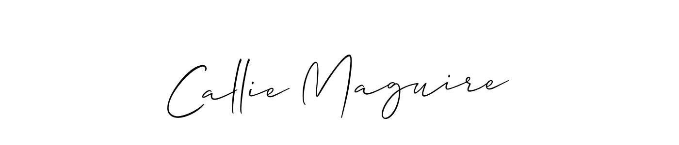 Make a beautiful signature design for name Callie Maguire. With this signature (Allison_Script) style, you can create a handwritten signature for free. Callie Maguire signature style 2 images and pictures png