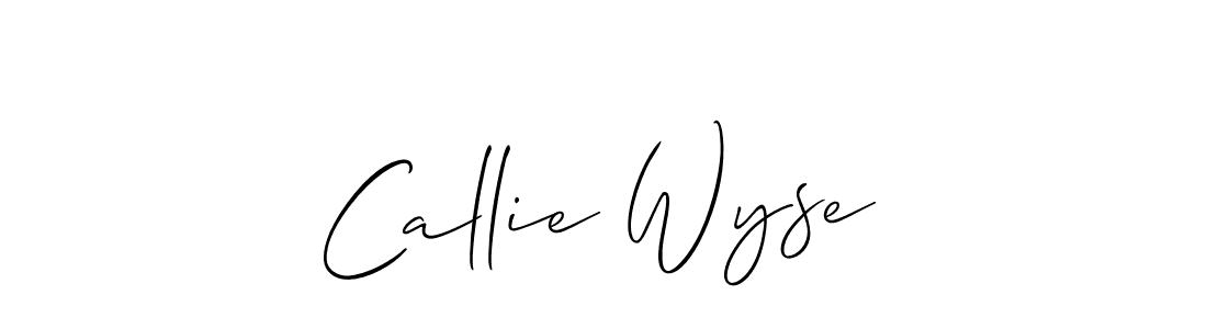 How to make Callie Wyse signature? Allison_Script is a professional autograph style. Create handwritten signature for Callie Wyse name. Callie Wyse signature style 2 images and pictures png