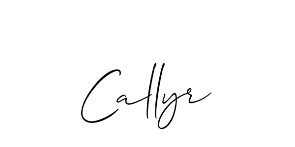 Create a beautiful signature design for name Callyr. With this signature (Allison_Script) fonts, you can make a handwritten signature for free. Callyr signature style 2 images and pictures png