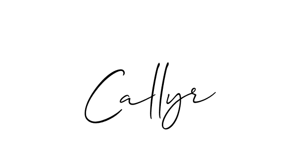 Create a beautiful signature design for name Callyr. With this signature (Allison_Script) fonts, you can make a handwritten signature for free. Callyr signature style 2 images and pictures png